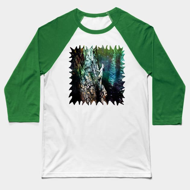 Space Lizard of the Neptunian Galaxy Baseball T-Shirt by distortionart